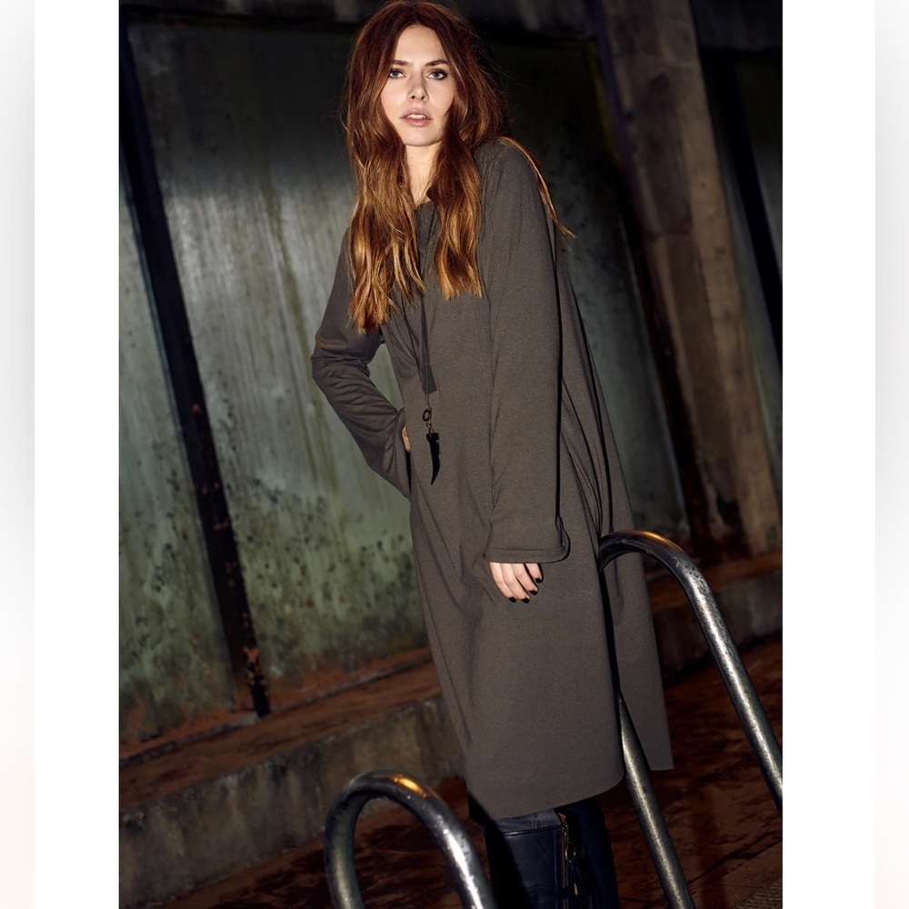 Henriette Steffensen Winter Weight Jersey Tunic/Dress Size Small Forrest